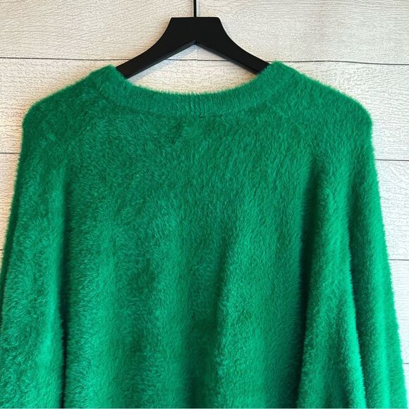 Aerie Fluffy Crew Sweater Alpine Green Medium - Picture 10 of 11